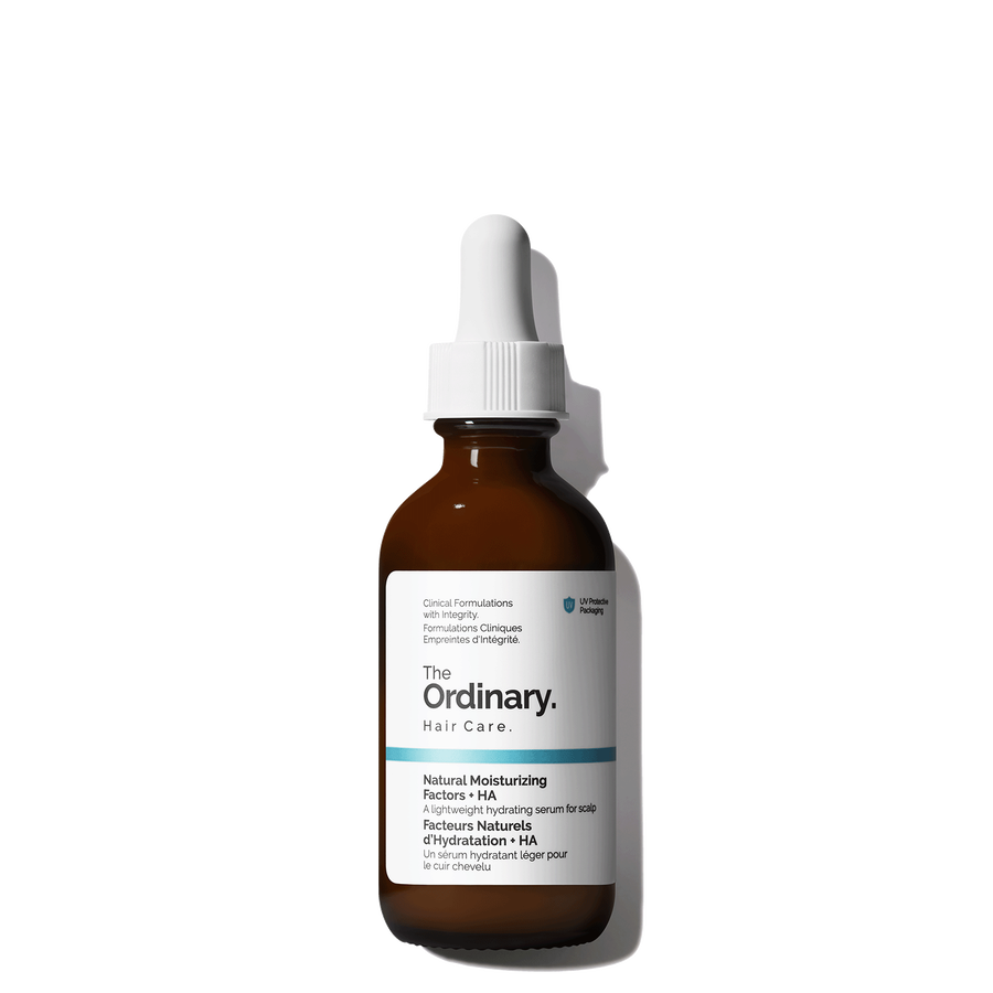 The Ordinary Natural Moisturizing Factors + HA Scalp Serum for scalp hydration and comfort