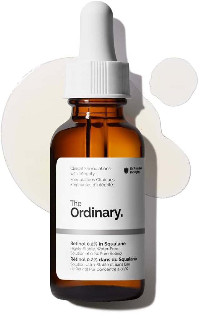 The Ordinary Retinol 0.2% in Squalane serum for beginners targeting signs of aging
